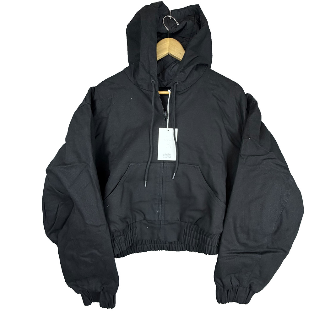 Rozalia x Atoir The Cropped Bomber Jacket Women Large Black Streetwear Oversized